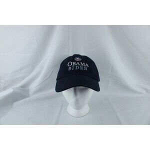 Rare Vintage OBAMA BIDEN 08' Baseball Hat Dad Cap Made In The USA Bayside Brand
